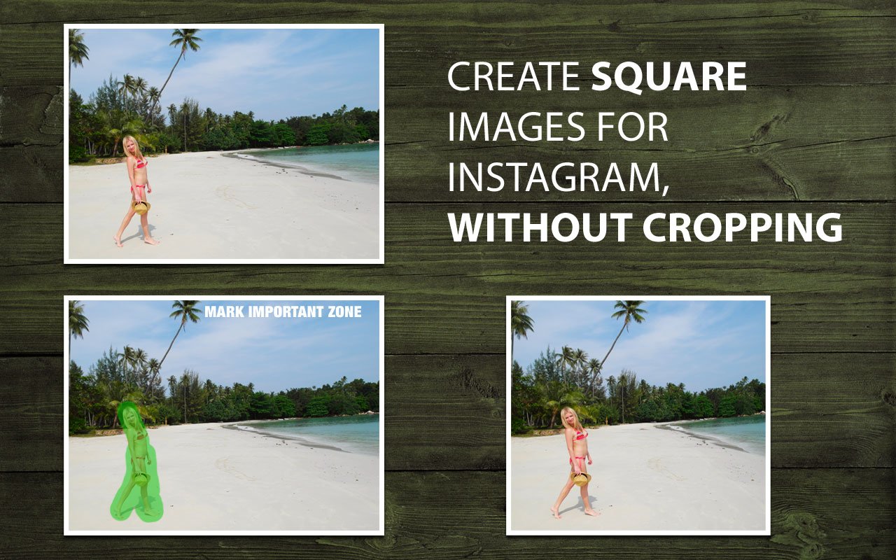 Create square photos for Instagram without cropping