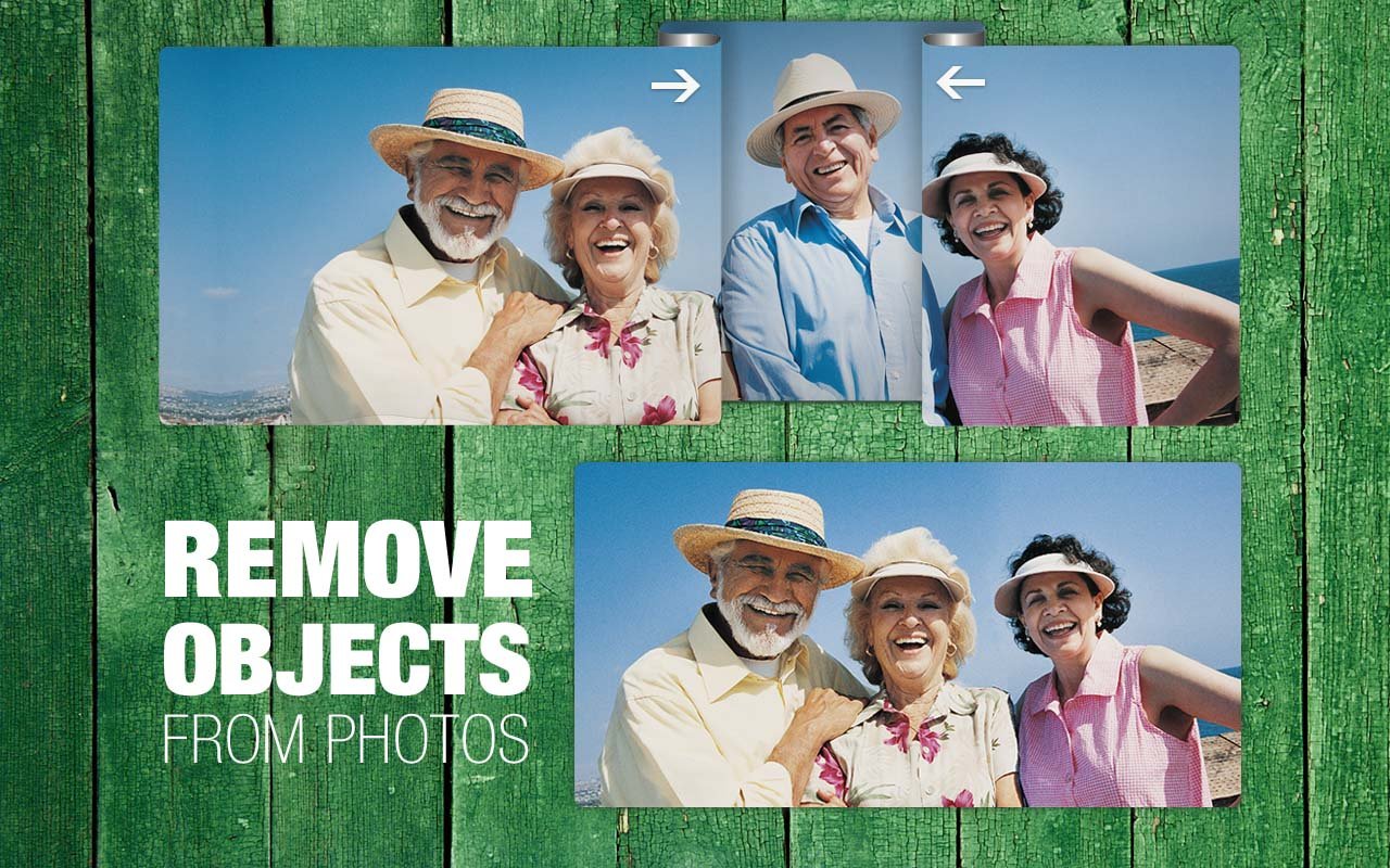 Remove objects from image like you'd fold a paper photo